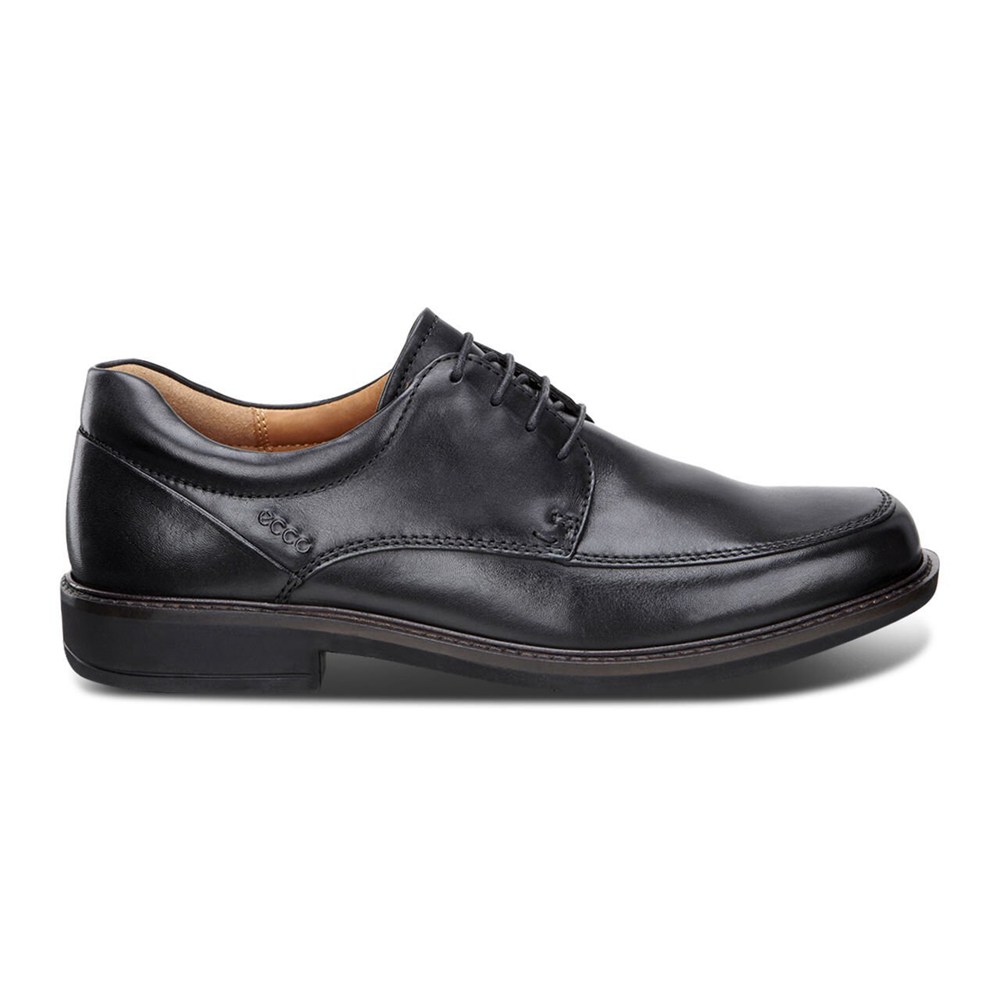 Mens Dress Shoes - ECCO Holton Apron Toe Tie - Black - 9657KOXTM